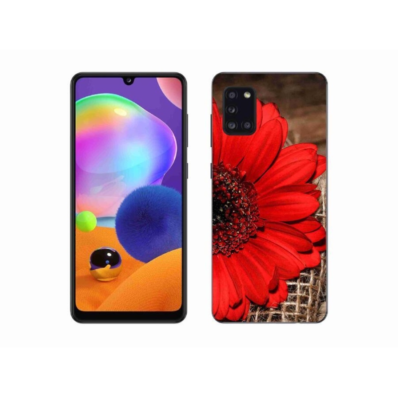 Gelový kryt mmCase na mobil Samsung Galaxy A31 - gerbera