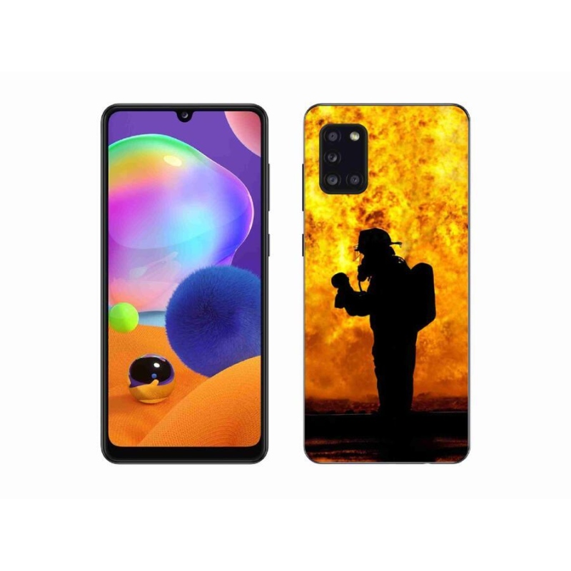Gelový kryt mmCase na mobil Samsung Galaxy A31 - hasič
