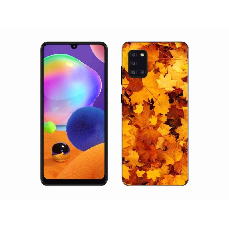 Gelový kryt mmCase na mobil Samsung Galaxy A31 - javorové listy