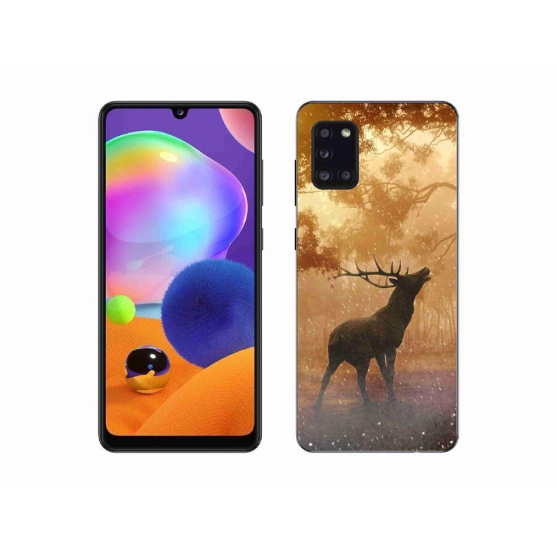 Gelový kryt mmCase na mobil Samsung Galaxy A31 - jelen v říji