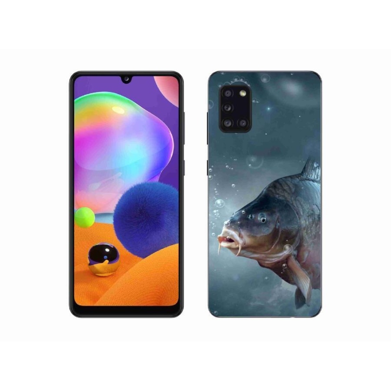 Gelový kryt mmCase na mobil Samsung Galaxy A31 - kapr a bublinky