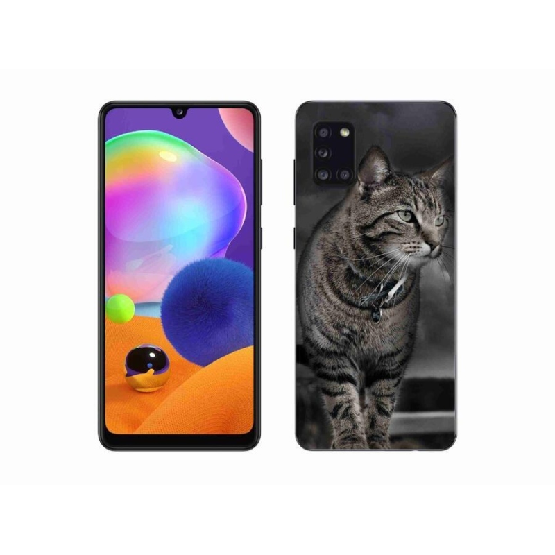 Gelový kryt mmCase na mobil Samsung Galaxy A31 - kočka