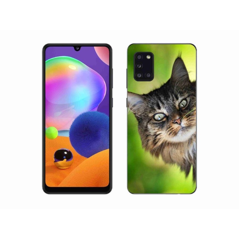 Gelový kryt mmCase na mobil Samsung Galaxy A31 - kočka 3