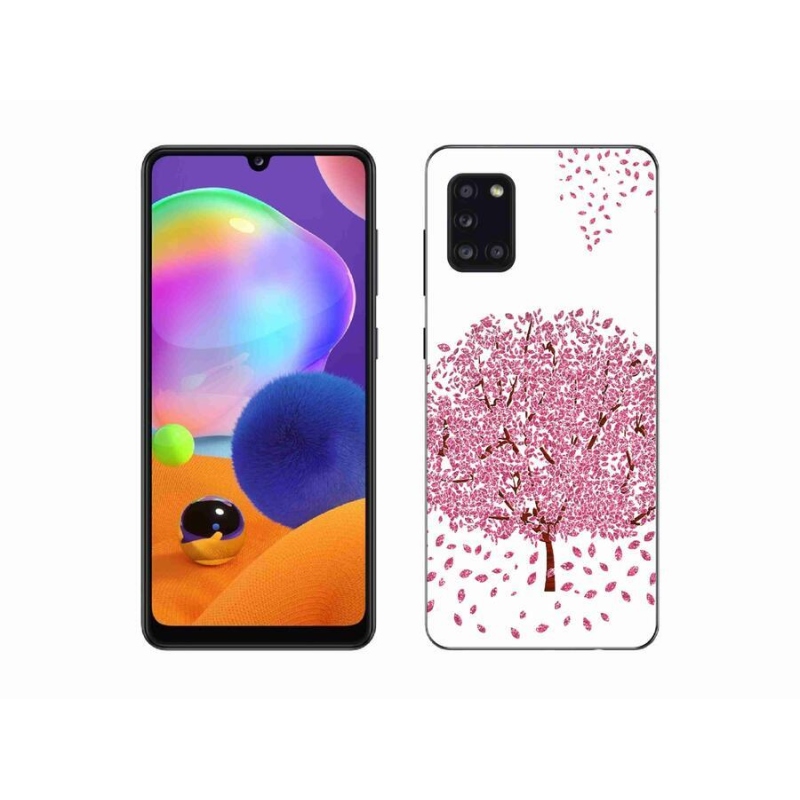 Gelový kryt mmCase na mobil Samsung Galaxy A31 - kreslený strom s listy