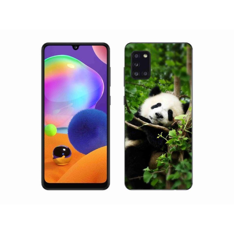 Gelový kryt mmCase na mobil Samsung Galaxy A31 - panda