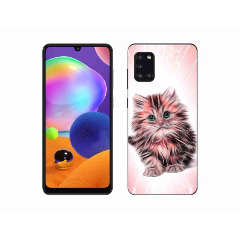 Gelový kryt mmCase na mobil Samsung Galaxy A31 - roztomilé kotě