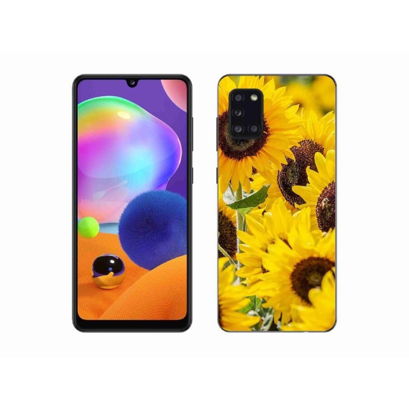 Gelový kryt mmCase na mobil Samsung Galaxy A31 - slunečnice