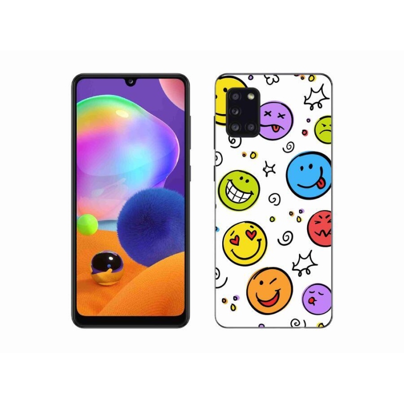 Gelový kryt mmCase na mobil Samsung Galaxy A31 - smajlíci