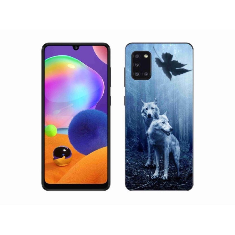 Gelový kryt mmCase na mobil Samsung Galaxy A31 - vlci v lese