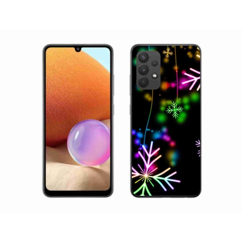 Gelový kryt mmCase na mobil Samsung Galaxy A32 4G - barevné vločky