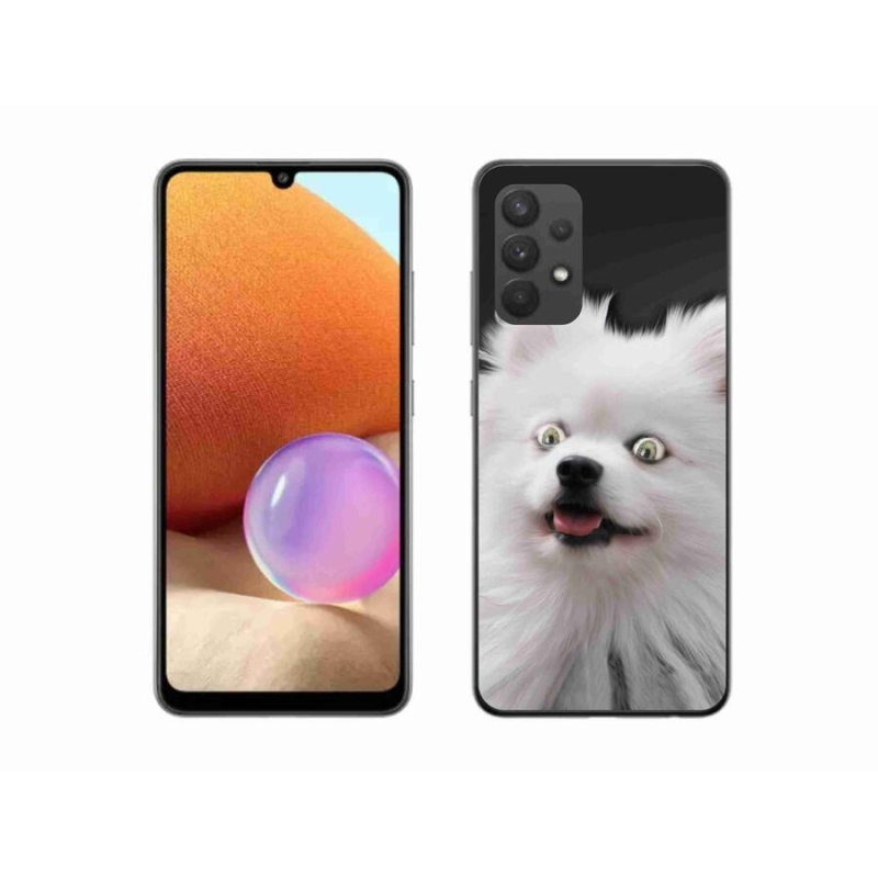 Gelový kryt mmCase na mobil Samsung Galaxy A32 4G - bílý špic