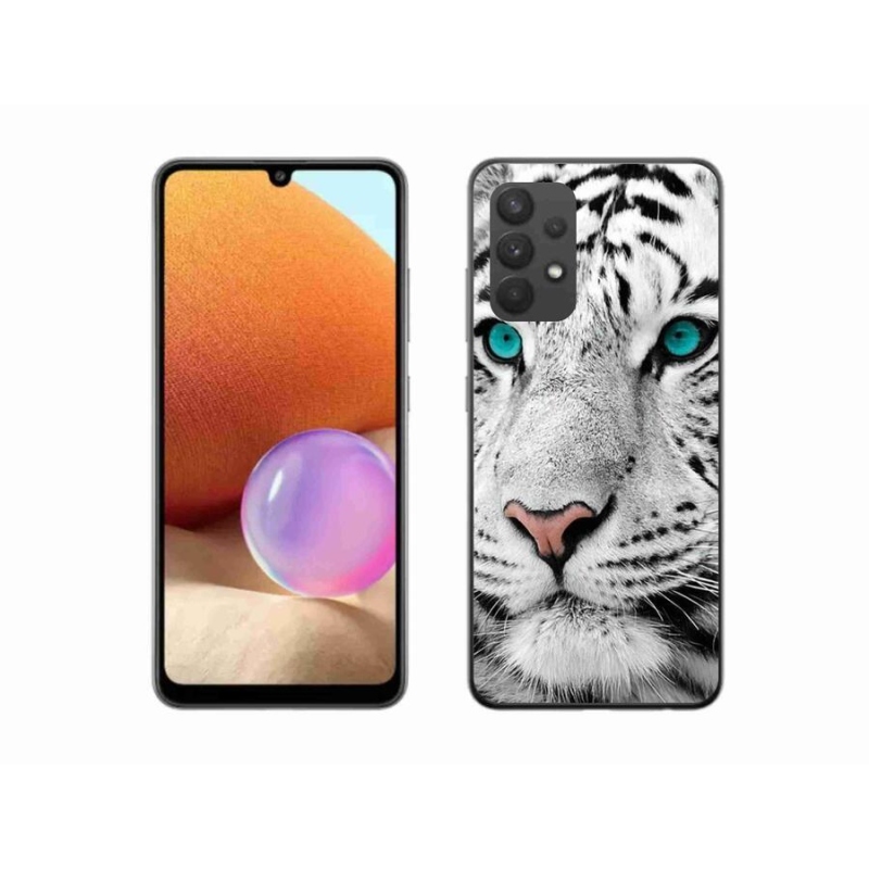 Gelový kryt mmCase na mobil Samsung Galaxy A32 4G - bílý tygr