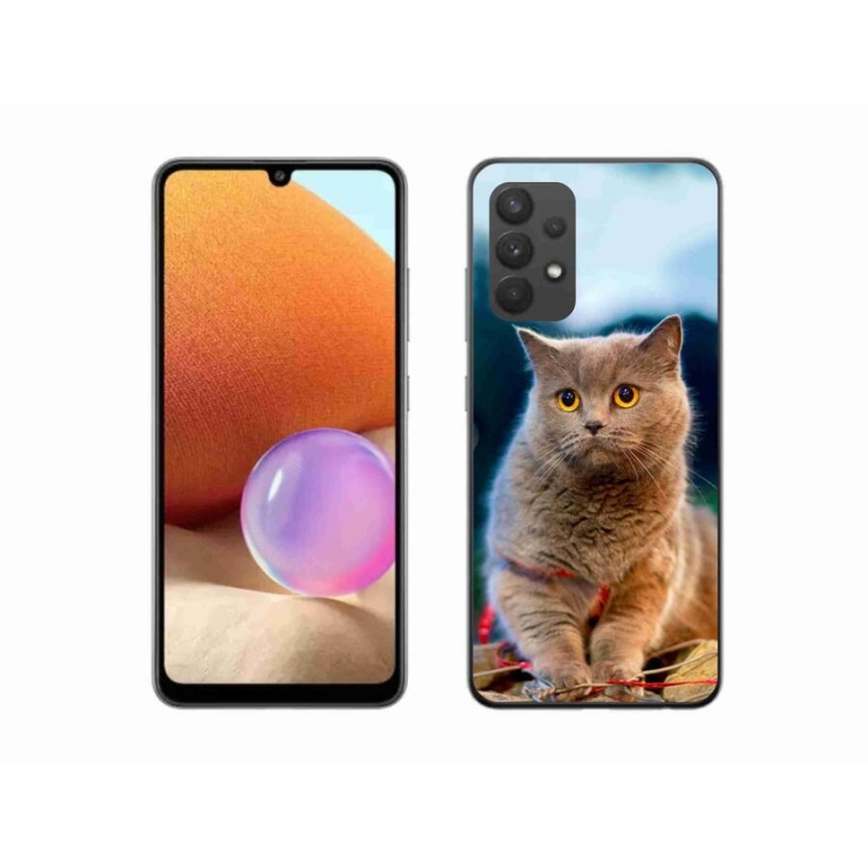 Gelový kryt mmCase na mobil Samsung Galaxy A32 4G - britská modrá 2