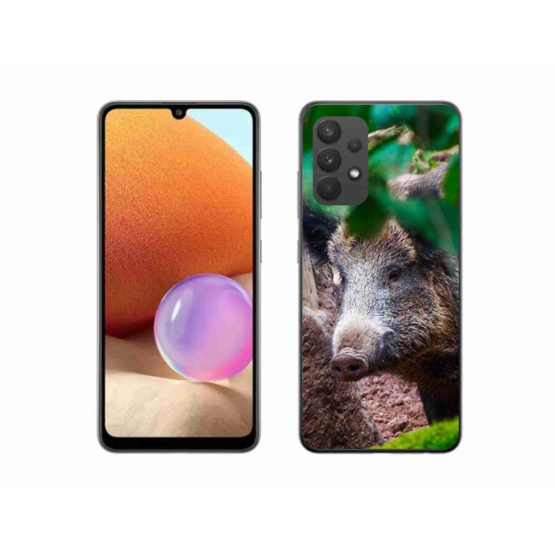 Gelový kryt mmCase na mobil Samsung Galaxy A32 4G - divoké prase