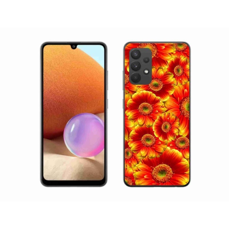 Gelový kryt mmCase na mobil Samsung Galaxy A32 4G - gerbera 1
