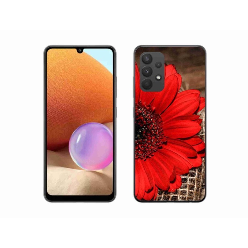 Gelový kryt mmCase na mobil Samsung Galaxy A32 4G - gerbera