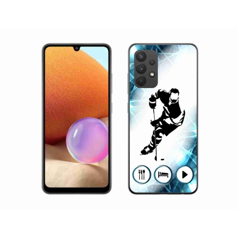 Gelový kryt mmCase na mobil Samsung Galaxy A32 4G - hokej 1