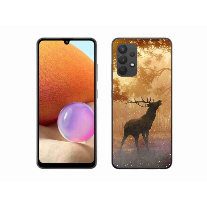 Gelový kryt mmCase na mobil Samsung Galaxy A32 4G - jelen v říji