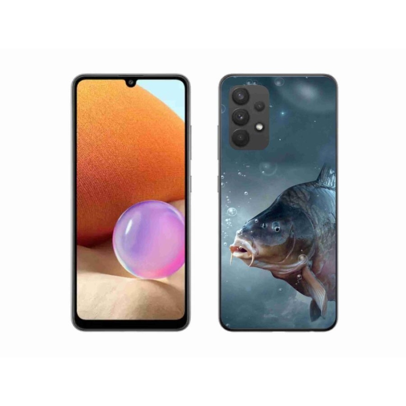 Gelový kryt mmCase na mobil Samsung Galaxy A32 4G - kapr a bublinky