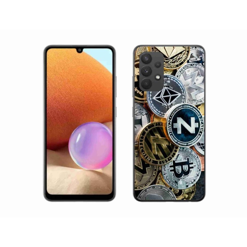 Gelový kryt mmCase na mobil Samsung Galaxy A32 4G - kryptoměny