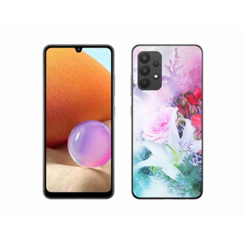 Gelový kryt mmCase na mobil Samsung Galaxy A32 4G - květiny 4