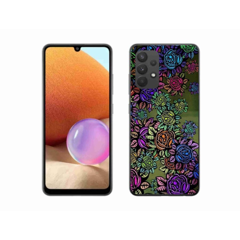 Gelový kryt mmCase na mobil Samsung Galaxy A32 4G - květiny 6
