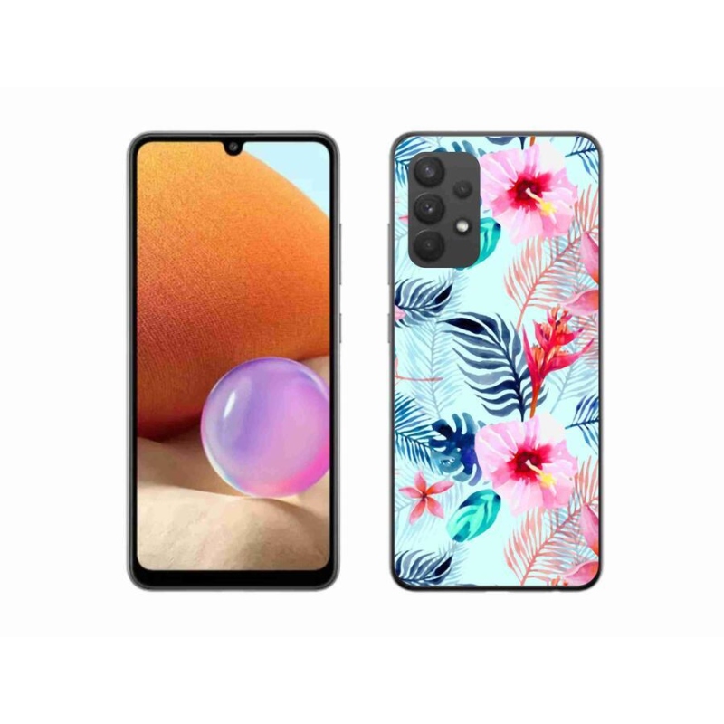 Gelový kryt mmCase na mobil Samsung Galaxy A32 4G - květiny