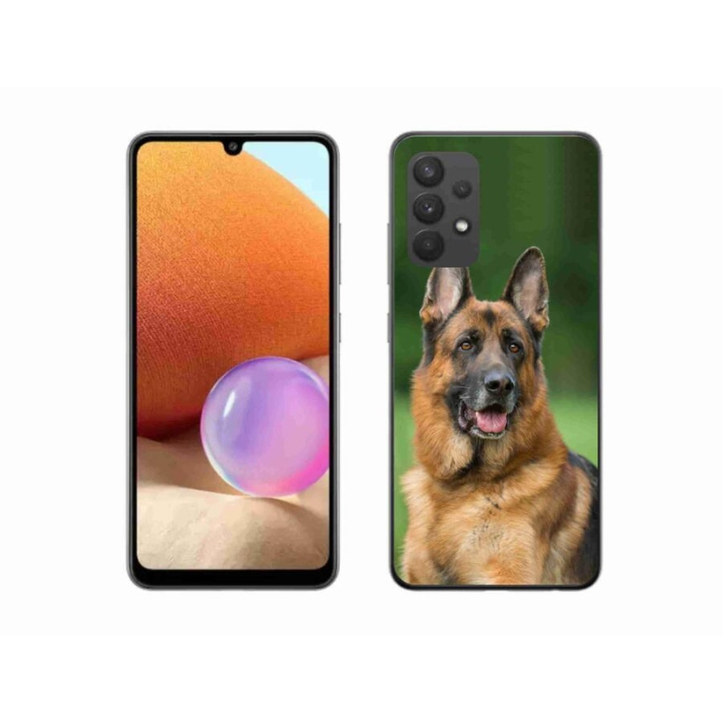 Gelový kryt mmCase na mobil Samsung Galaxy A32 4G - německý ovčák