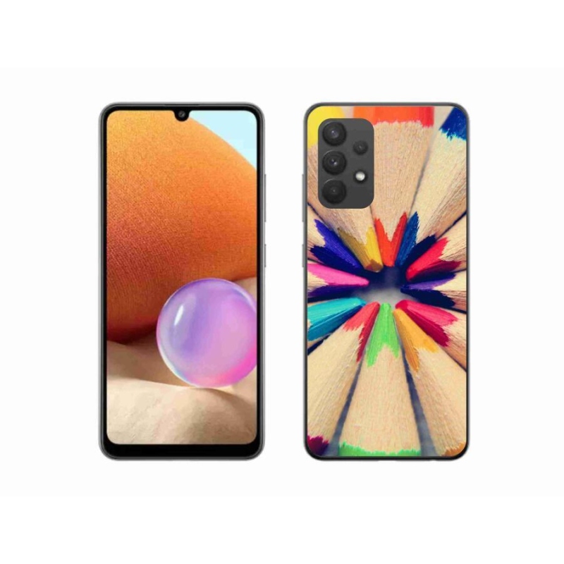 Gelový kryt mmCase na mobil Samsung Galaxy A32 4G - pastelky