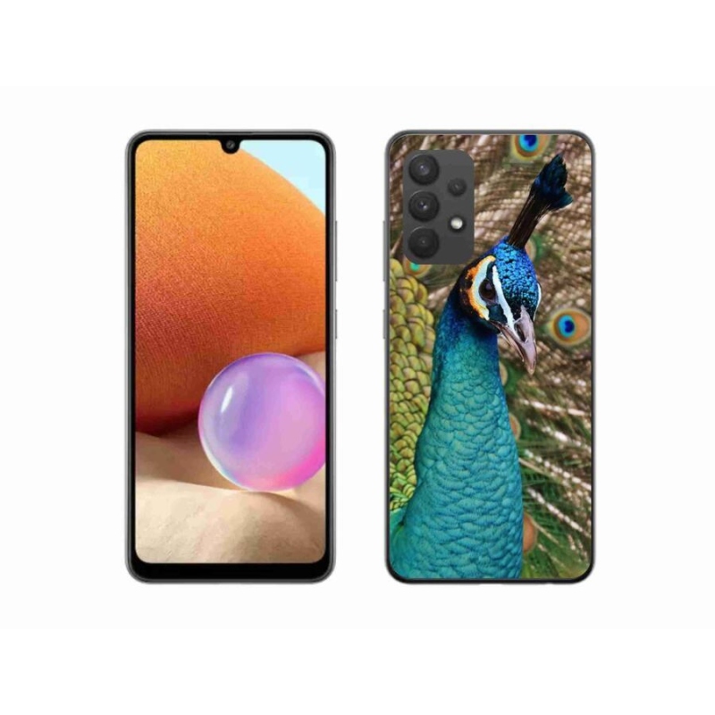 Gelový kryt mmCase na mobil Samsung Galaxy A32 4G - páv
