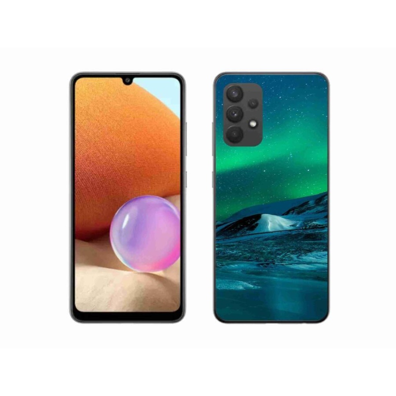 Gelový kryt mmCase na mobil Samsung Galaxy A32 4G - polární záře