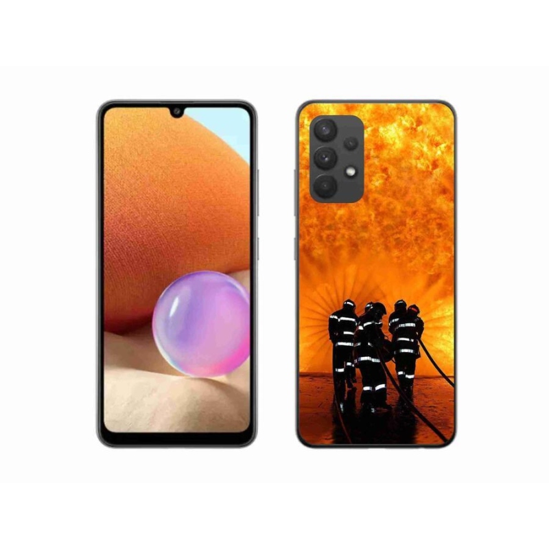 Gelový kryt mmCase na mobil Samsung Galaxy A32 4G - požár