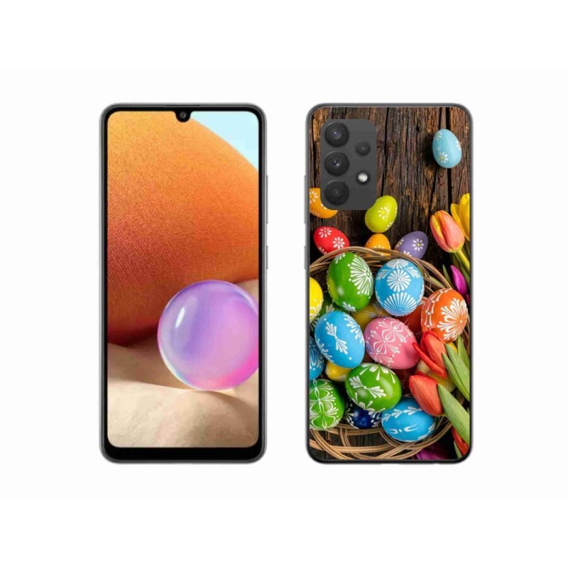 Gelový kryt mmCase na mobil Samsung Galaxy A32 4G - velikonoční vajíčka