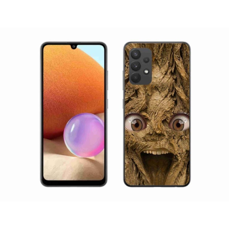 Gelový kryt mmCase na mobil Samsung Galaxy A32 4G - veselý strom s očima