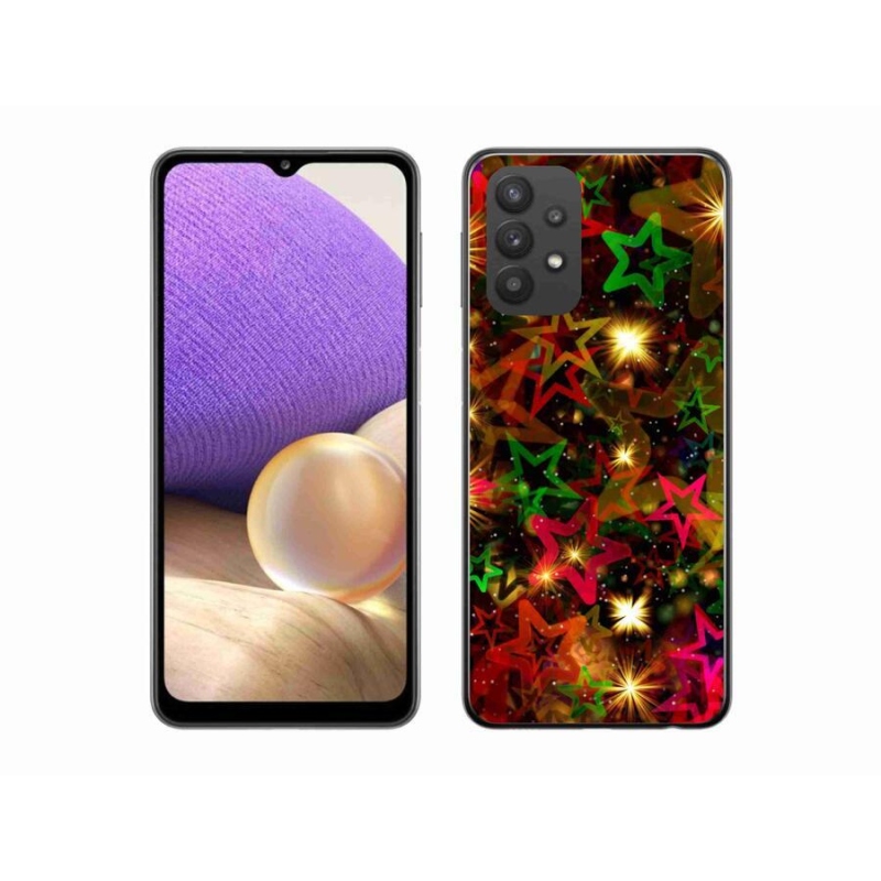 Gelový kryt mmCase na mobil Samsung Galaxy A32 5G - barevné hvězdičky