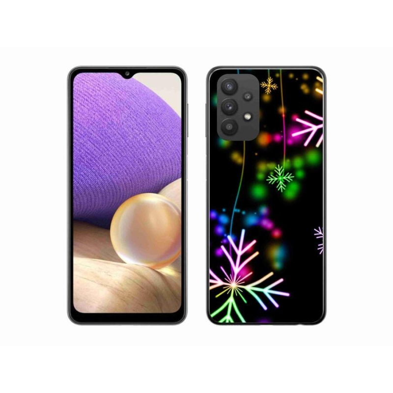Gelový kryt mmCase na mobil Samsung Galaxy A32 5G - barevné vločky