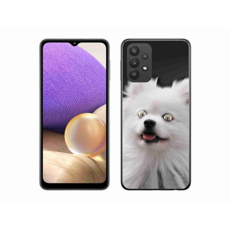 Gelový kryt mmCase na mobil Samsung Galaxy A32 5G - bílý špic