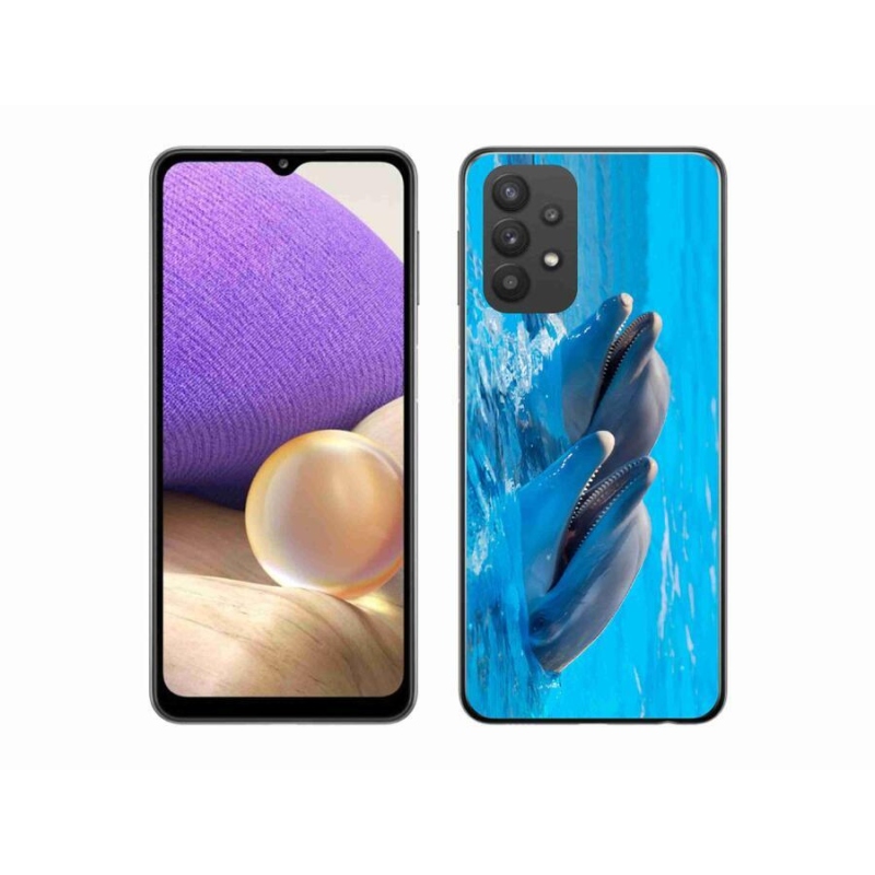 Gelový kryt mmCase na mobil Samsung Galaxy A32 5G - delfíni