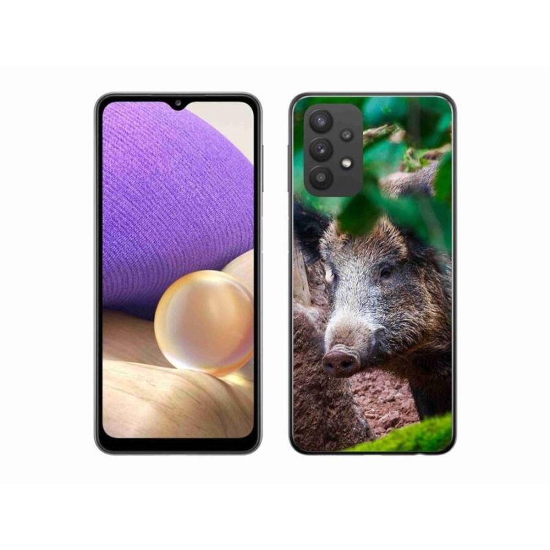 Gelový kryt mmCase na mobil Samsung Galaxy A32 5G - divoké prase