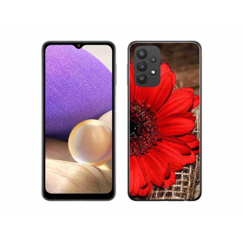 Gelový kryt mmCase na mobil Samsung Galaxy A32 5G - gerbera