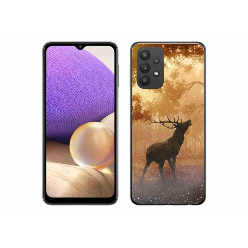 Gelový kryt mmCase na mobil Samsung Galaxy A32 5G - jelen v říji