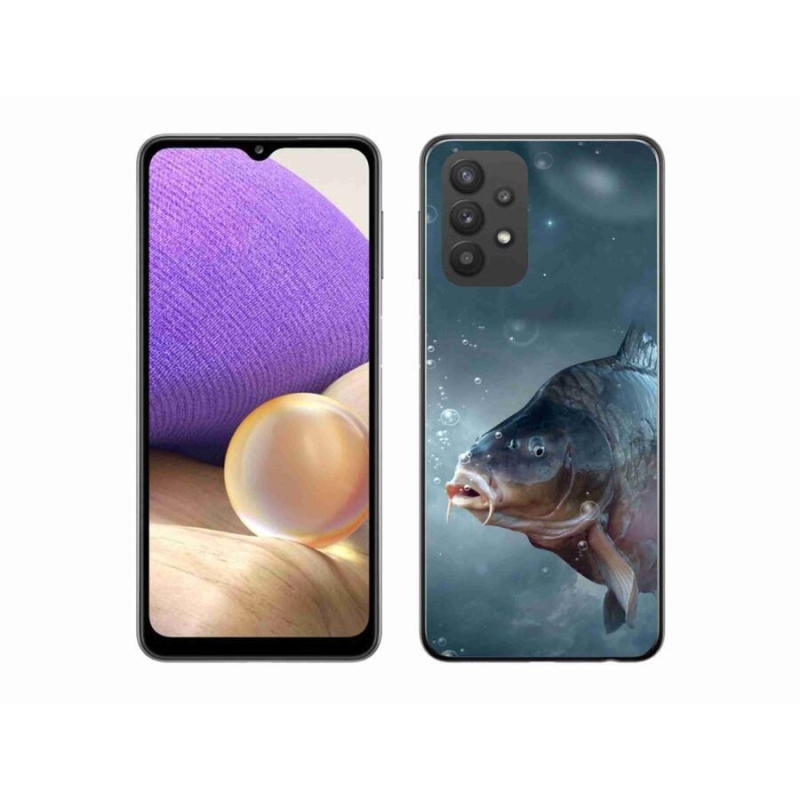 Gelový kryt mmCase na mobil Samsung Galaxy A32 5G - kapr a bublinky