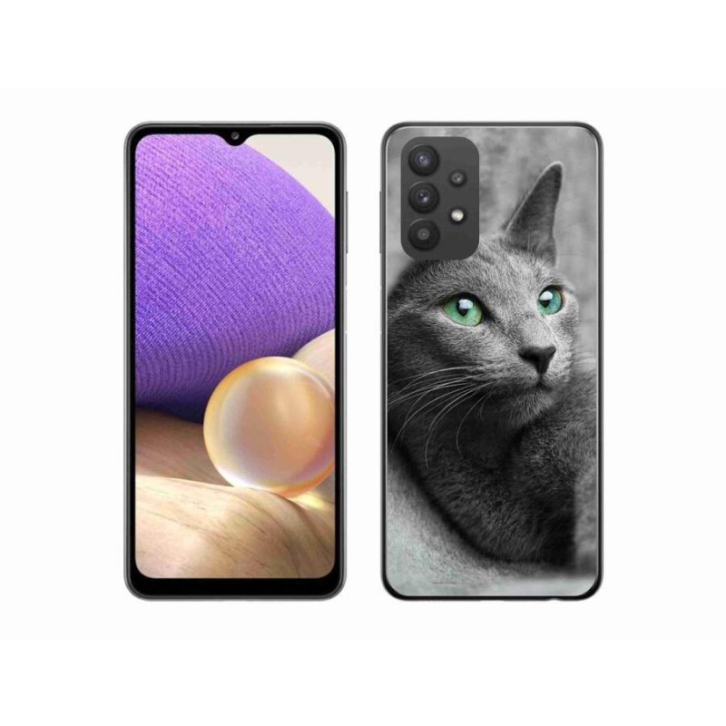 Gelový kryt mmCase na mobil Samsung Galaxy A32 5G - kočka 2