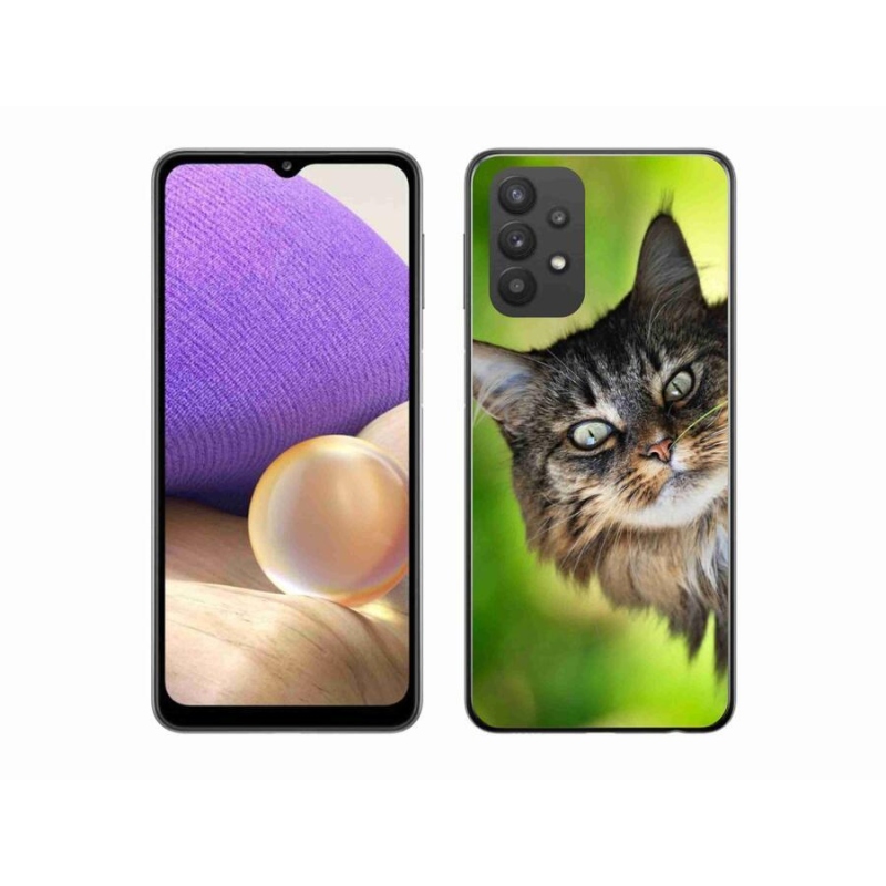 Gelový kryt mmCase na mobil Samsung Galaxy A32 5G - kočka 3