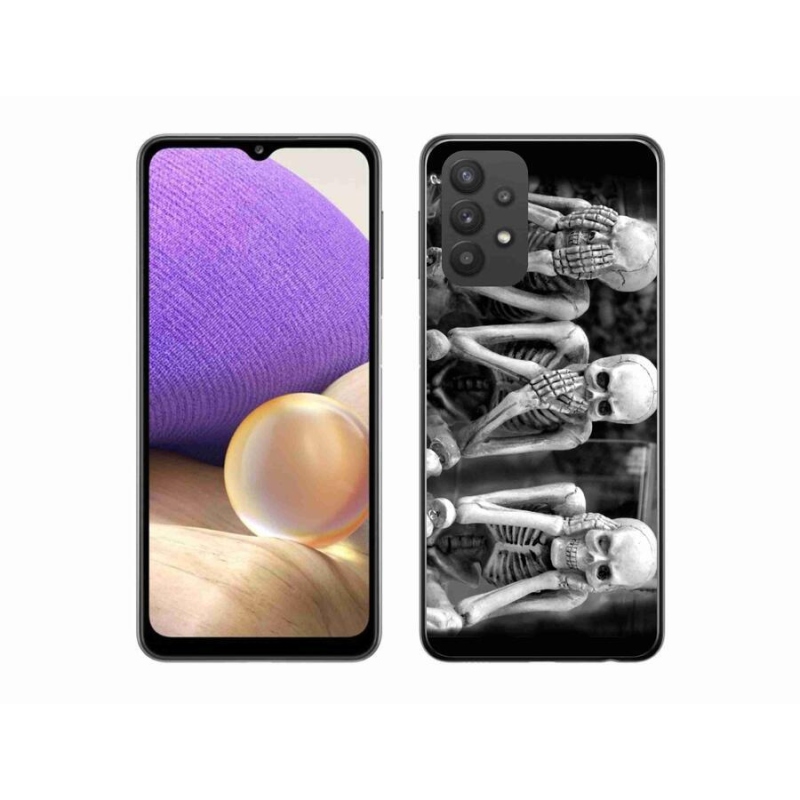 Gelový kryt mmCase na mobil Samsung Galaxy A32 5G - kostlivci