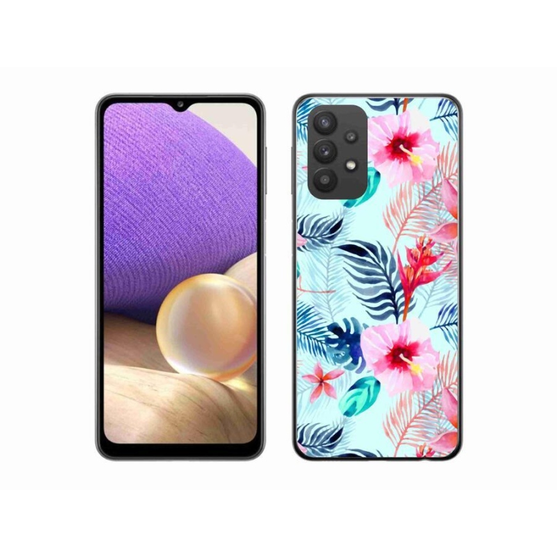 Gelový kryt mmCase na mobil Samsung Galaxy A32 5G - květiny