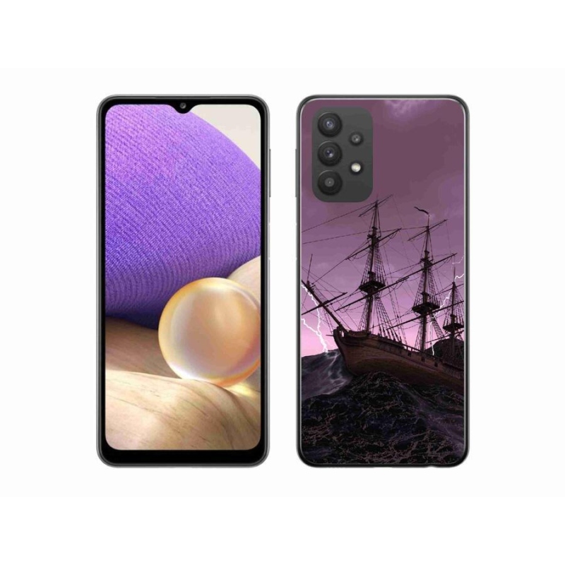 Gelový kryt mmCase na mobil Samsung Galaxy A32 5G - loď v bouři