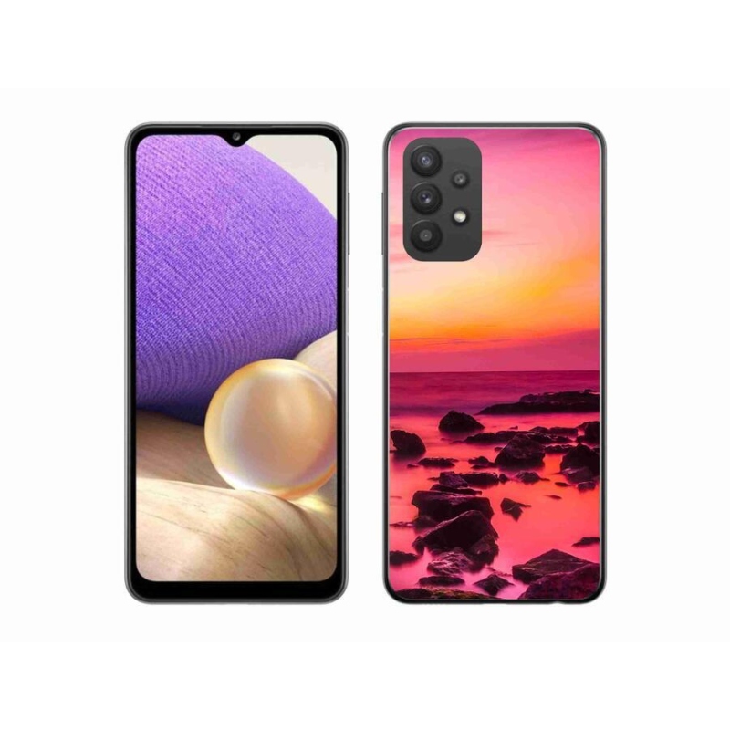 Gelový kryt mmCase na mobil Samsung Galaxy A32 5G - moře a záře