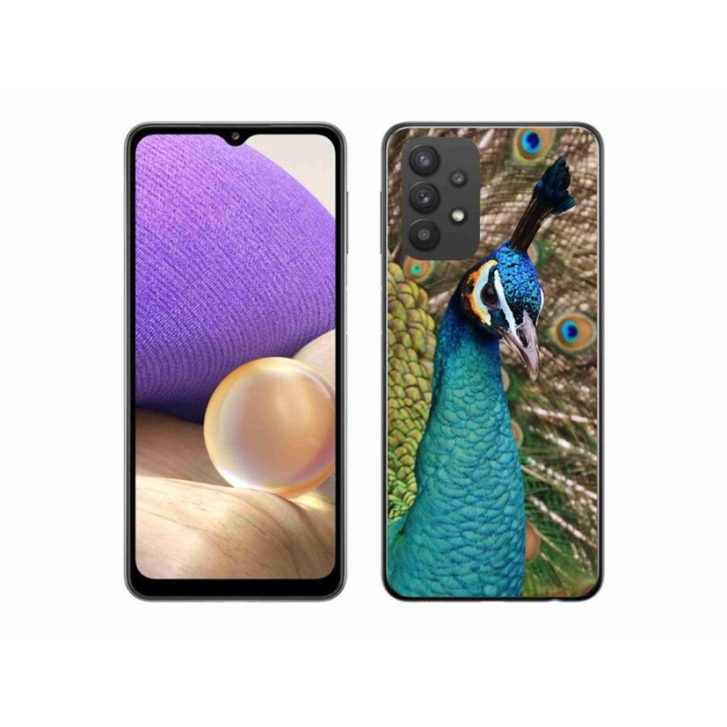 Gelový kryt mmCase na mobil Samsung Galaxy A32 5G - páv