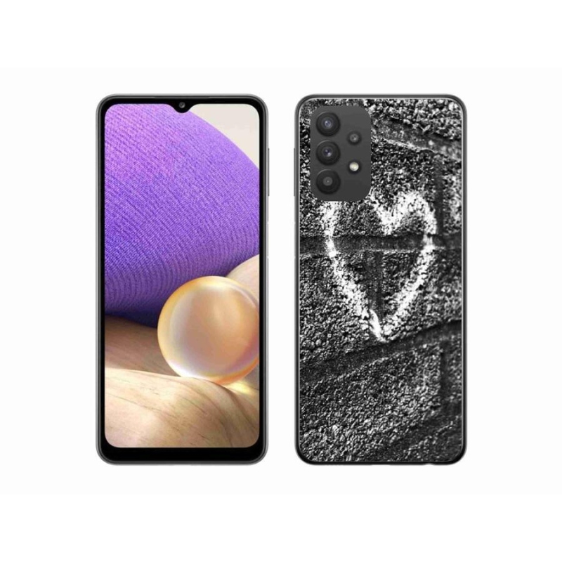 Gelový kryt mmCase na mobil Samsung Galaxy A32 5G - srdce na zdi